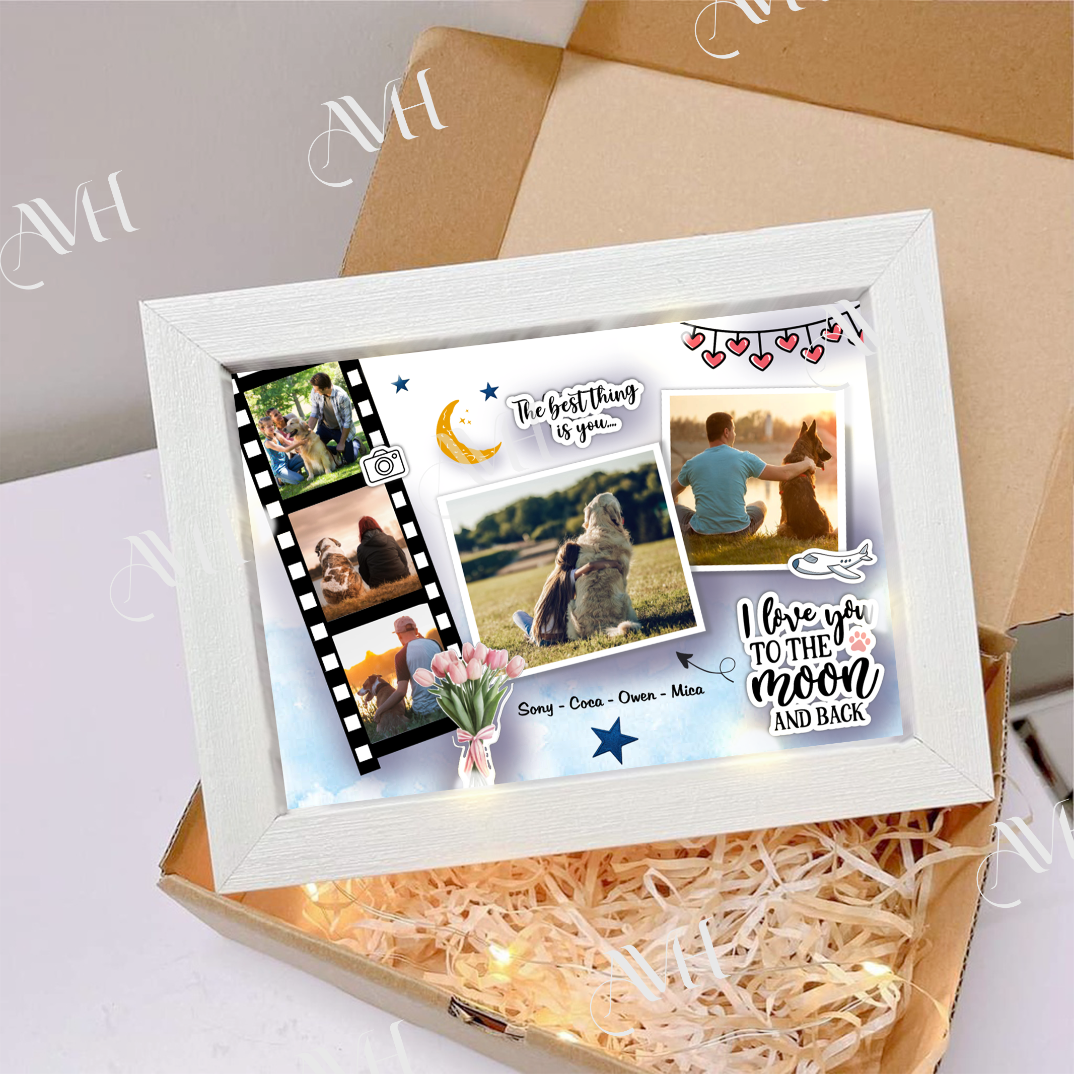 I love you to the moon and back - 3D Picture Frame